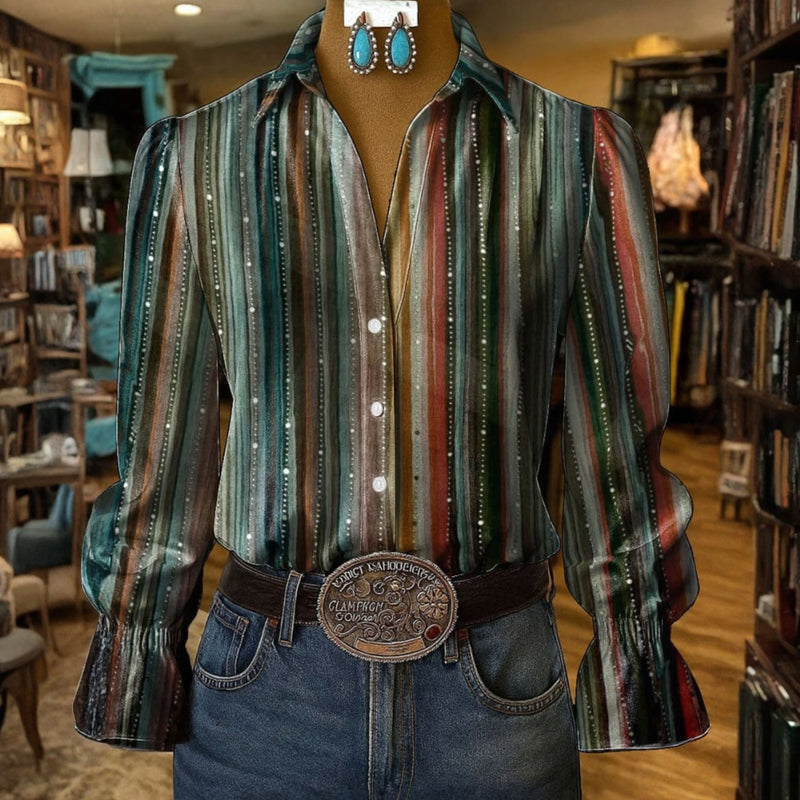 Koszula „Kolorowe Pasy” – Nowoczesny Western Glam