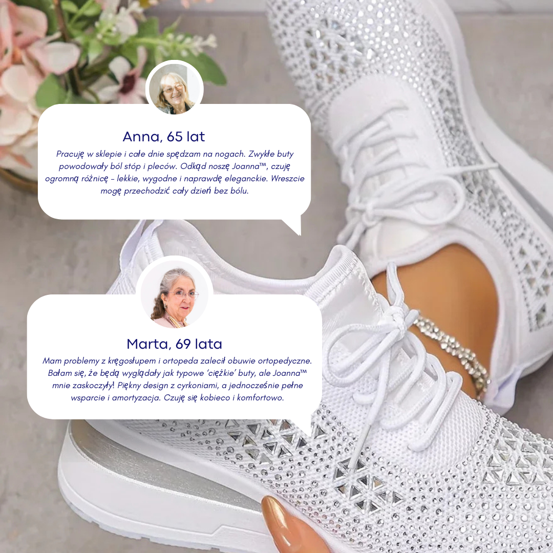 Joanna – Buty ortopedyczne z błyszczącymi cyrkoniami