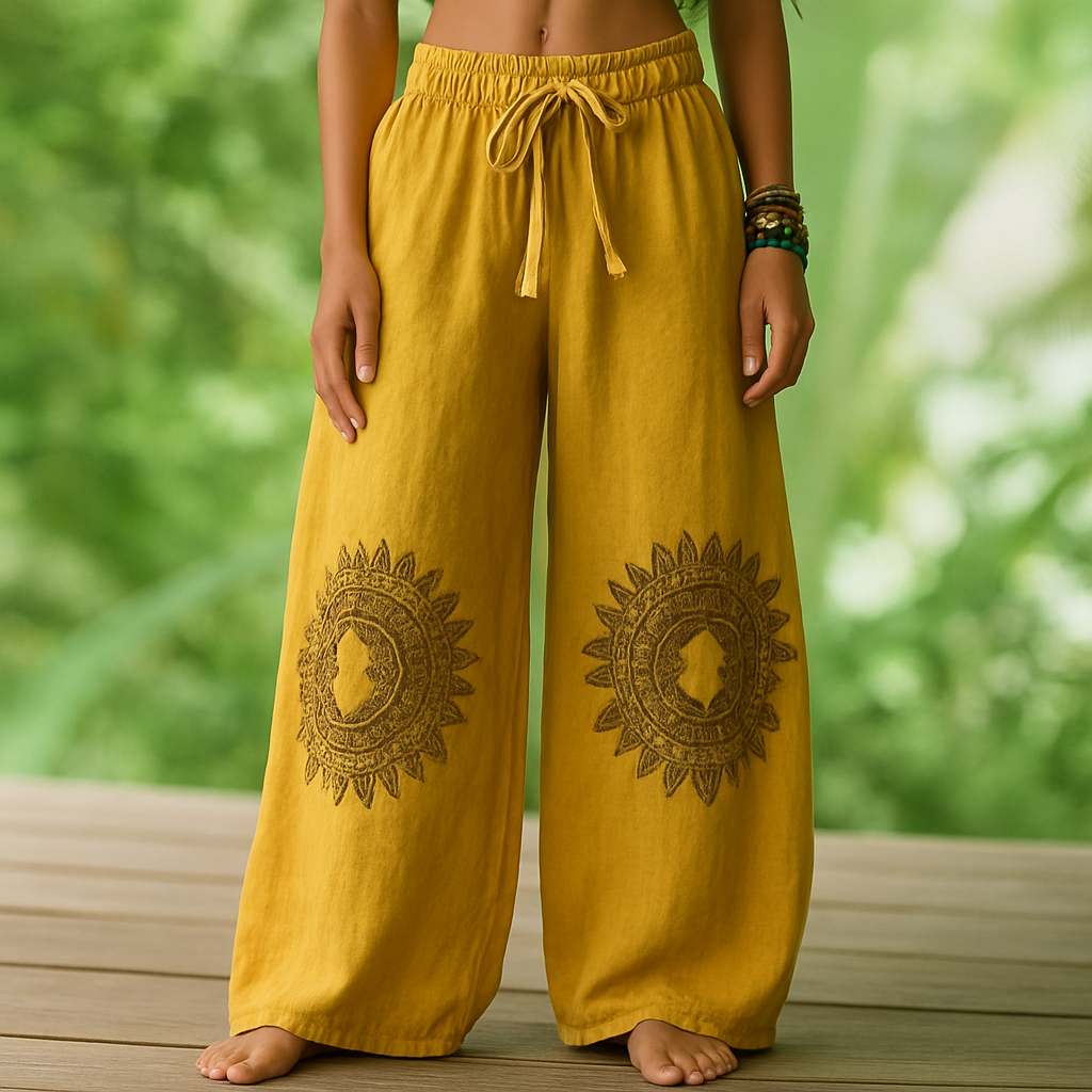 Gabriela | Stylowe Letnie Boho Spodnie – Lekkość i Elegancja