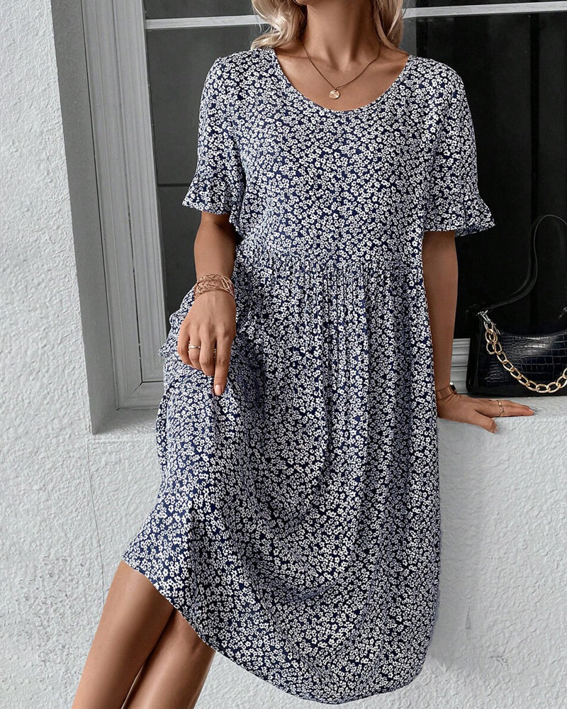 Anna™ | Elegancka sukienka midi w kwiaty