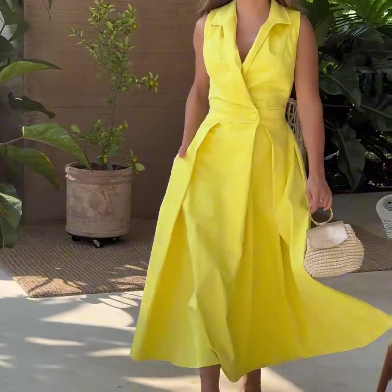 Katarzyna | Elegancka midi sukienka z dekoltem w serek