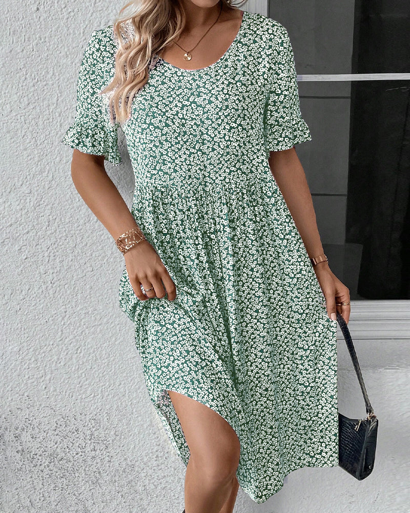 Anna™ | Elegancka sukienka midi w kwiaty