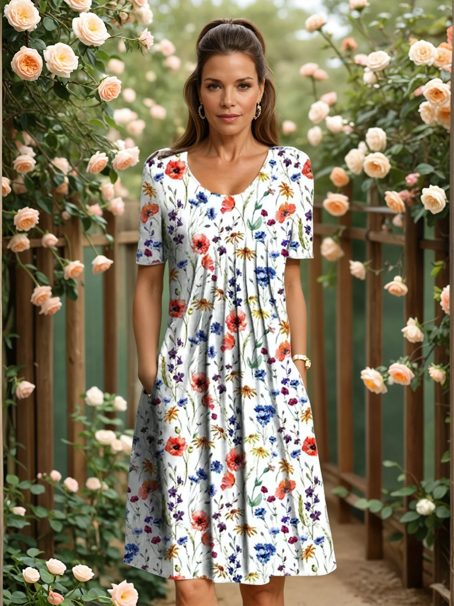 Marga | Elegancka sukienka zakrywająca brzuch