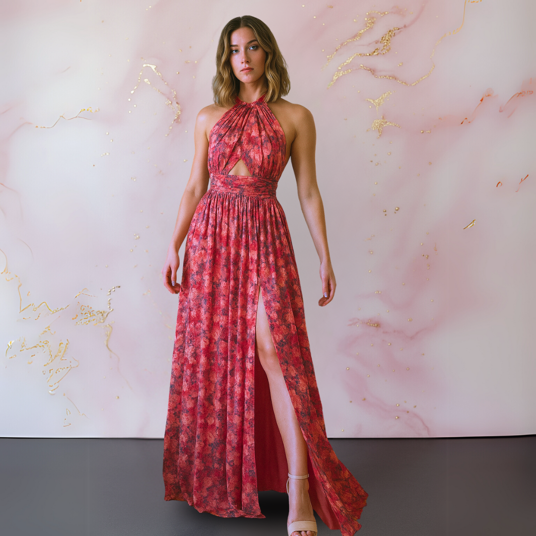 Vera™ | Elegancka sukienka z kwiatowym wzorem