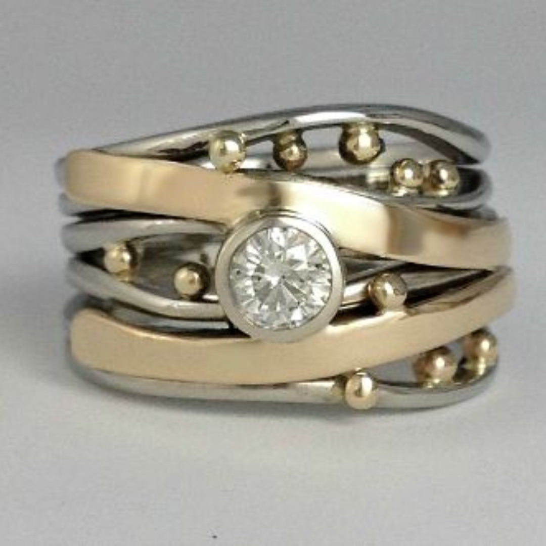 Ann – pierścionek z cyrkonią w stylu vintage