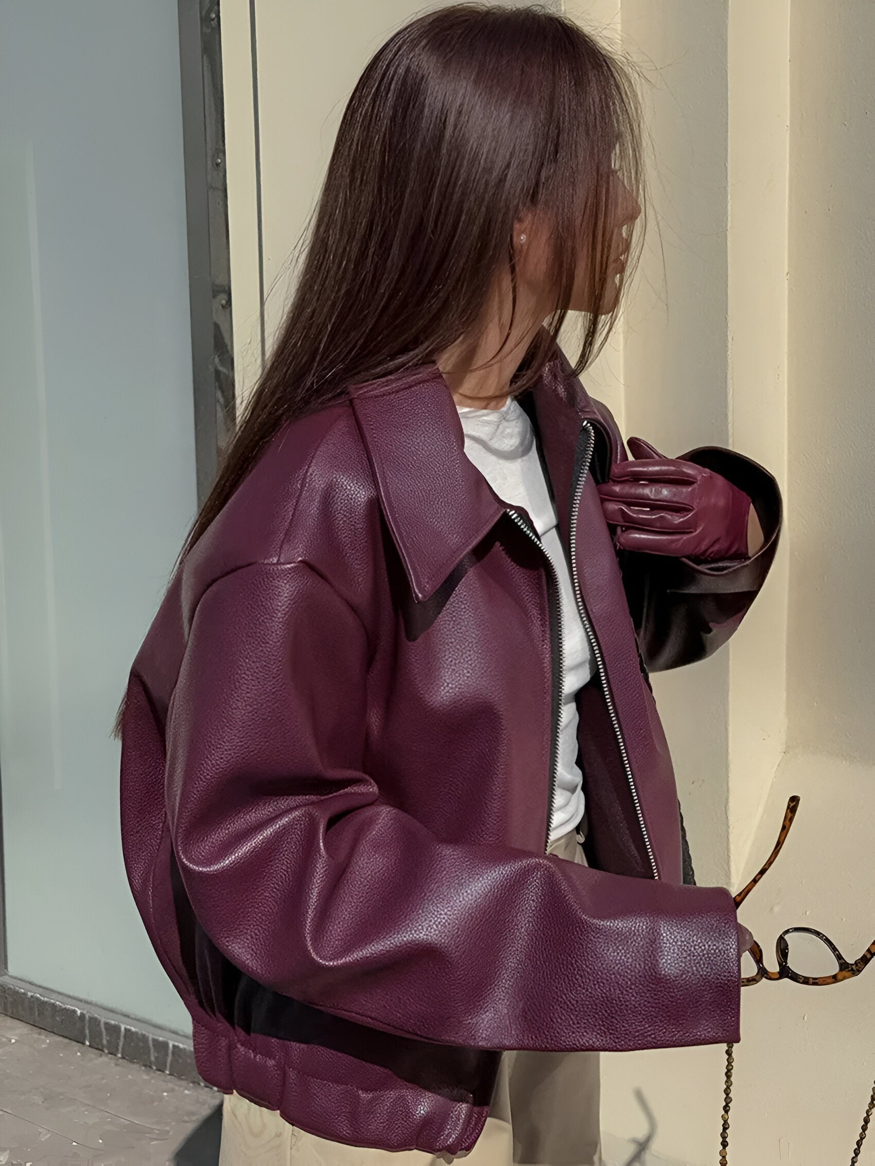 Agata™ | Skórzana bomberka