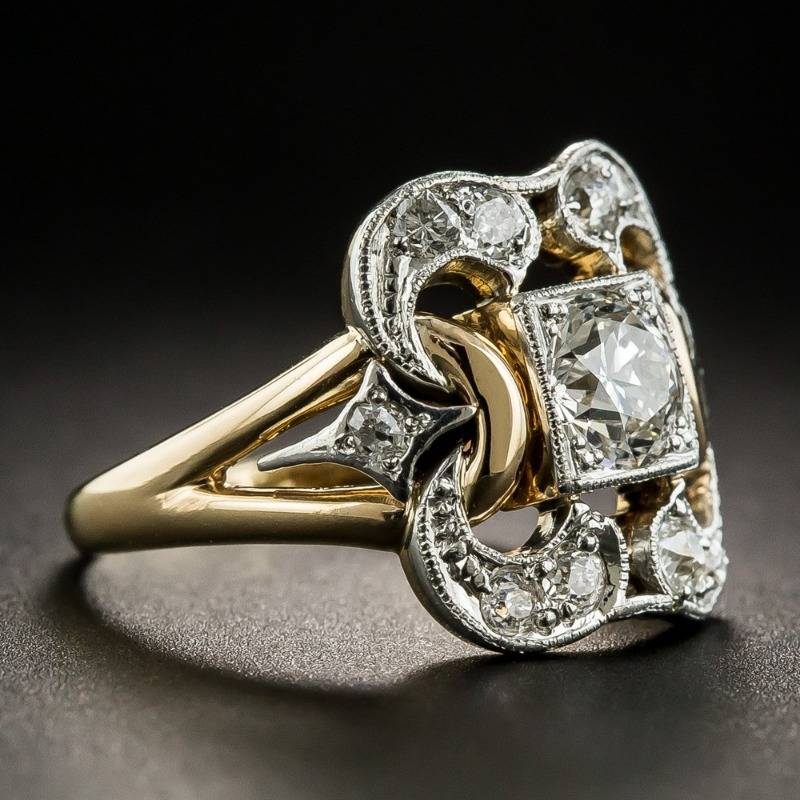 Vintage ring - gwiazda pomagająca zmęczeniu kamień