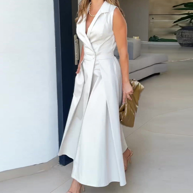 Katarzyna | Elegancka midi sukienka z dekoltem w serek